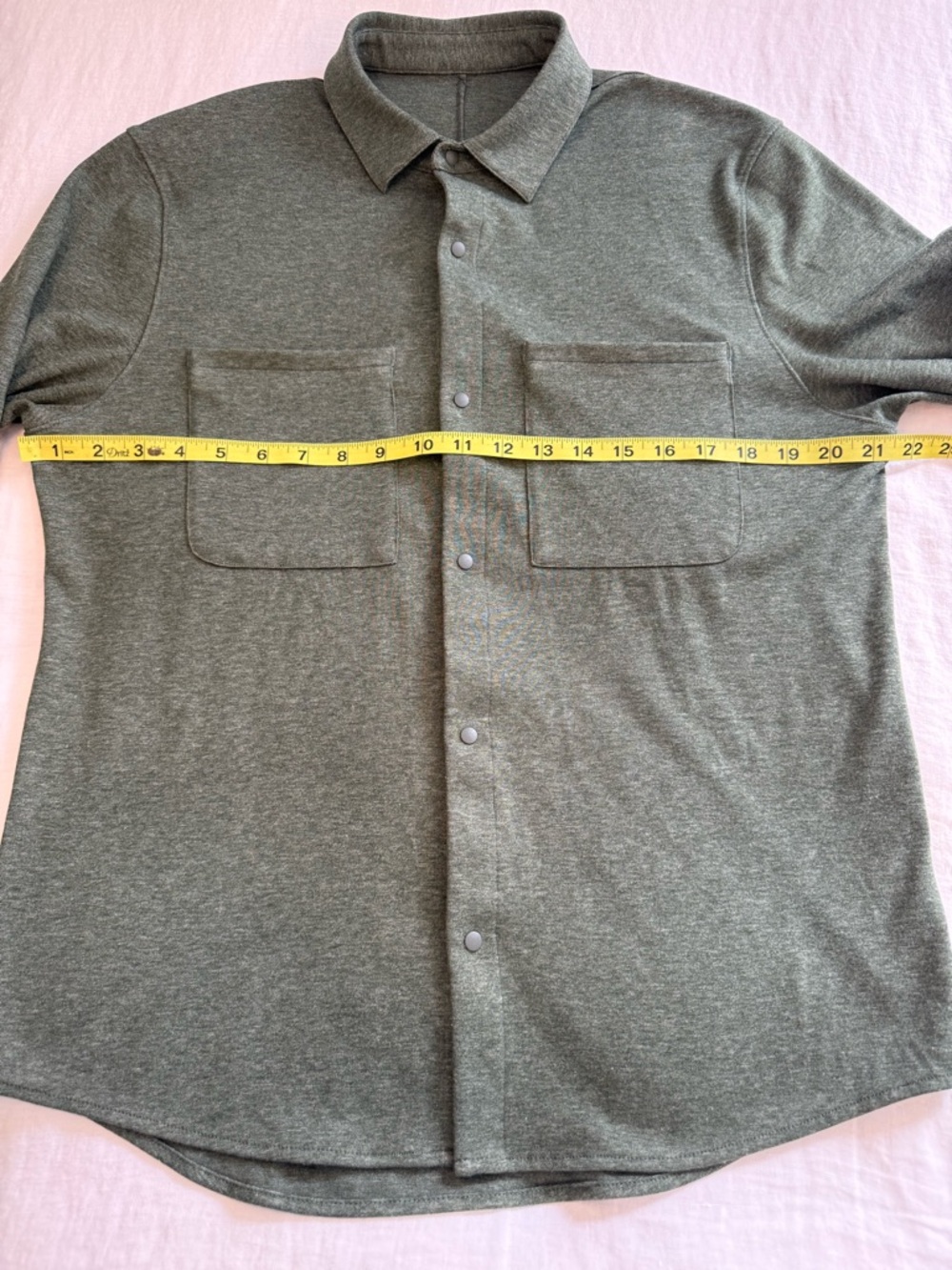 Lululemon Soft Knit Overshirt Heathered Smoked Spruce M3CZMS - Picture 15 of 15